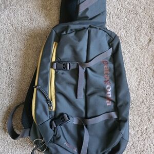 Patagonia Gray and Yellow Sling Backpack